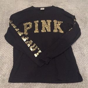 Black Victoria secret log sleeve top